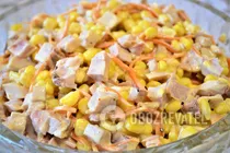 Салат с корейской морковью и консервированной кукурузой - Шаг 8 Салат с корейской морковью и консервированной кукурузой - Шаг 8
