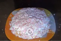 Салат з крабовими паличками та яблуком - Крок 8 Салат з крабовими паличками та яблуком - Крок 8