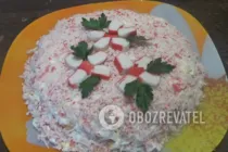 Салат з крабовими паличками та яблуком - Крок 9 Салат з крабовими паличками та яблуком - Крок 9