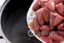Салат з серцем і корейської морквою - Крок 1 Салат з серцем і корейської морквою - Крок 1