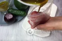 Салат с манго и тунцом - Шаг 3 Салат с манго и тунцом - Шаг 3