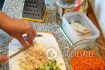 Салат з куркою, корейської морквою і огірком - Крок 2 Салат з куркою, корейської морквою і огірком - Крок 2