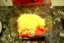 Салат с копченой курицей и корейской морковью - Шаг 4 Салат с копченой курицей и корейской морковью - Шаг 4