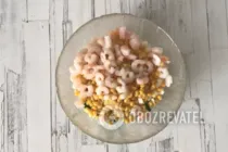 Салат з креветками та консервованою кукурудзою - Крок 5 Салат з креветками та консервованою кукурудзою - Крок 5