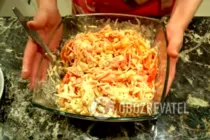 Салат с копченой курицей и корейской морковью - Шаг 7 Салат с копченой курицей и корейской морковью - Шаг 7