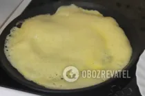Салат з омлетом і кукурудзою - Крок 2 Салат з омлетом і кукурудзою - Крок 2