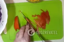 Салат из синей капусты с кукурузой - Шаг 3 Салат из синей капусты с кукурузой - Шаг 3