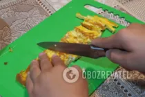 Салат с огурцом и кукурузой - Шаг 3 Салат с огурцом и кукурузой - Шаг 3