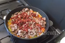 Салат з курячих сердечок і кукурудзи - Крок 6 Салат з курячих сердечок і кукурудзи - Крок 6