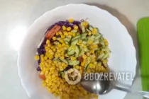 Салат из синей капусты с кукурузой - Шаг 6 Салат из синей капусты с кукурузой - Шаг 6
