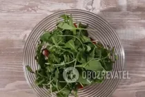 Салат "Капрезе" с рукколой - Шаг 6 Салат "Капрезе" с рукколой - Шаг 6