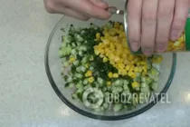 Салат з болгарським перцем і кукурудзою - Крок 6 Салат з болгарським перцем і кукурудзою - Крок 6