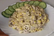 Салат з омлетом і кукурудзою - Крок 7 Салат з омлетом і кукурудзою - Крок 7