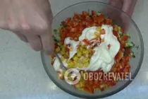 Салат з болгарським перцем і кукурудзою - Крок 7 Салат з болгарським перцем і кукурудзою - Крок 7