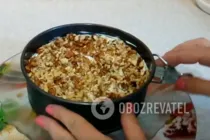 Салат "Дамский каприз" с грецкими орехами - Шаг 7 Салат "Дамский каприз" с грецкими орехами - Шаг 7