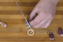 Салат з курячими сердечками і зеленим горошком - Крок 1 Салат з курячими сердечками і зеленим горошком - Крок 1