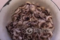 Салат з курячих сердечок з грибами - Крок 3 Салат з курячих сердечок з грибами - Крок 3