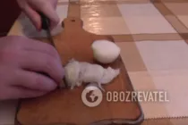 Салат з курячих сердечок з грибами - Крок 4 Салат з курячих сердечок з грибами - Крок 4