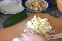 Салат з курячих сердечок з яйцем - Крок 3 Салат з курячих сердечок з яйцем - Крок 3