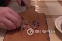 Салат з курячих сердечок з грибами - Крок 7 Салат з курячих сердечок з грибами - Крок 7