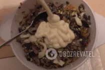 Салат з курячих сердечок з грибами - Крок 9 Салат з курячих сердечок з грибами - Крок 9