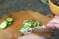 Салат з курячих сердечок з яйцем - Крок 6 Салат з курячих сердечок з яйцем - Крок 6