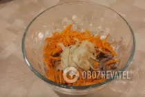 Салат с куриными сердечками и огурцом - Шаг 7 Салат с куриными сердечками и огурцом - Шаг 7