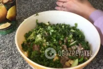 Салат з курячих сердечок з яйцем - Крок 7 Салат з курячих сердечок з яйцем - Крок 7