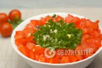 Салат з курячими сердечками і помідорами - Крок 9 Салат з курячими сердечками і помідорами - Крок 9