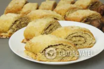 Слоеная гата с орехами - Шаг 10 Слоеная гата с орехами - Шаг 10