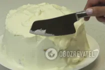 Торт з персиками та вершками - Крок 13 Торт з персиками та вершками - Крок 13