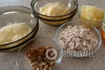 Салат з курки з ананасами та сиром - Крок 1 Салат з курки з ананасами та сиром - Крок 1