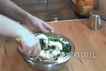 Салат з виноградом і копченою куркою - Крок 7 Салат з виноградом і копченою куркою - Крок 7