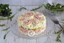 Салат с плавленым сыром и крабовыми палочками - Шаг 9 Салат с плавленым сыром и крабовыми палочками - Шаг 9