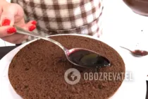 Шоколадний торт з горіхами - Крок 10 Шоколадний торт з горіхами - Крок 10