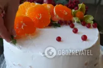 Торт с мандаринами - Шаг 14 Торт с мандаринами - Шаг 14