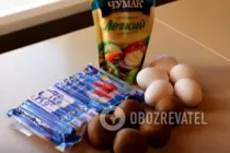 Салат з ківі та крабовими паличками - Крок 1 Салат з ківі та крабовими паличками - Крок 1