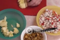 Пісний салат з крабовими паличками - Крок 2 Пісний салат з крабовими паличками - Крок 2