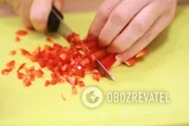 Салат из печени трески с рисом - Шаг 3 Салат из печени трески с рисом - Шаг 3