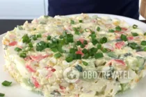 Салат "Ніжність" з крабовими паличками - Крок 9 Салат "Ніжність" з крабовими паличками - Крок 9