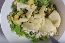 Салат з авокадо, куркою та яблуком - Крок 6 Салат з авокадо, куркою та яблуком - Крок 6