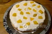 Бісквітний торт з персиками - Крок 12 Бісквітний торт з персиками - Крок 12