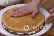 Торт "Дамський каприз" з родзинками, маком та горіхами - Крок 12 Торт "Дамський каприз" з родзинками, маком та горіхами - Крок 12