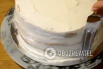 Бісквітний торт з персиками - Крок 13 Бісквітний торт з персиками - Крок 13