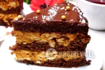 Торт "Сникерс"с орехами - Шаг 14 Торт "Сникерс"с орехами - Шаг 14