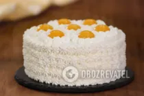 Бісквітний торт з консервованими персиками - Крок 21 Бісквітний торт з консервованими персиками - Крок 21