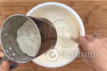 Бісквітний торт з ананасами - Крок 4 Бісквітний торт з ананасами - Крок 4