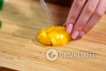 Торт с консервированными персиками - Шаг 7 Торт с консервированными персиками - Шаг 7