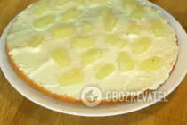 Торт з ананасами та сирним кремом - Крок 8 Торт з ананасами та сирним кремом - Крок 8