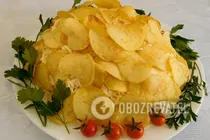 Салат с чипсами и крабовыми палочками - Шаг 8 Салат с чипсами и крабовыми палочками - Шаг 8